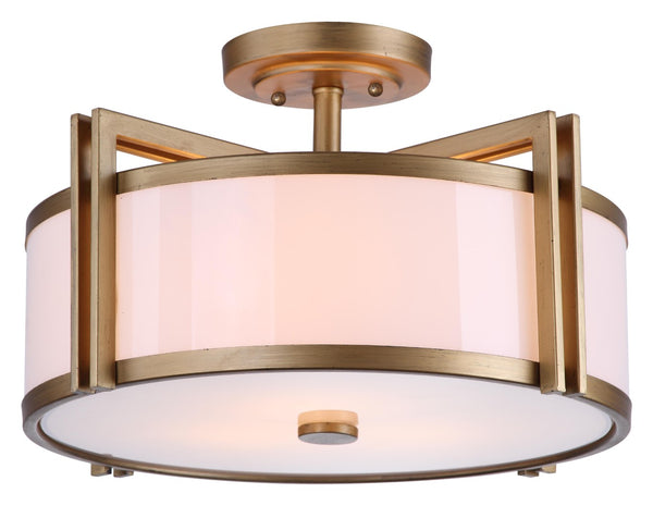Safavieh ORB Drum Ceiling Light – Modern Elegance with Ambient Illumination for Any Stylish Home Space Gold LIT4186A
