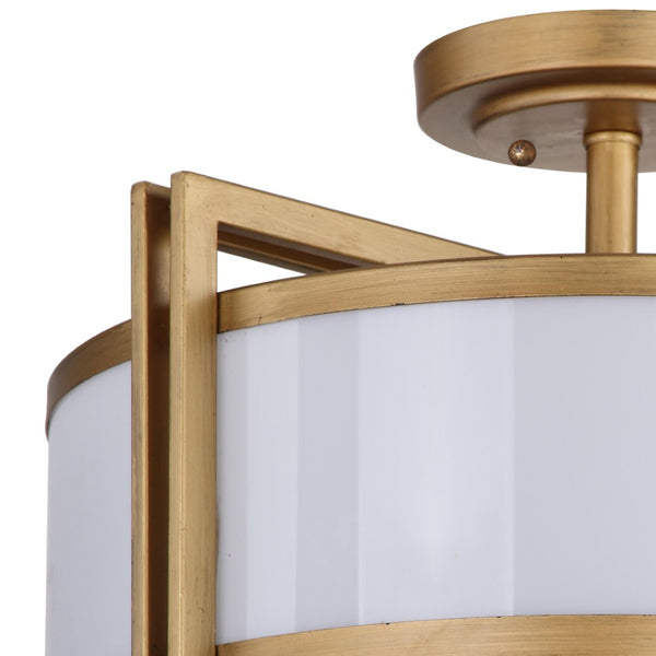 Safavieh ORB Drum Ceiling Light – Modern Elegance with Ambient Illumination for Any Stylish Home Space Gold LIT4186A