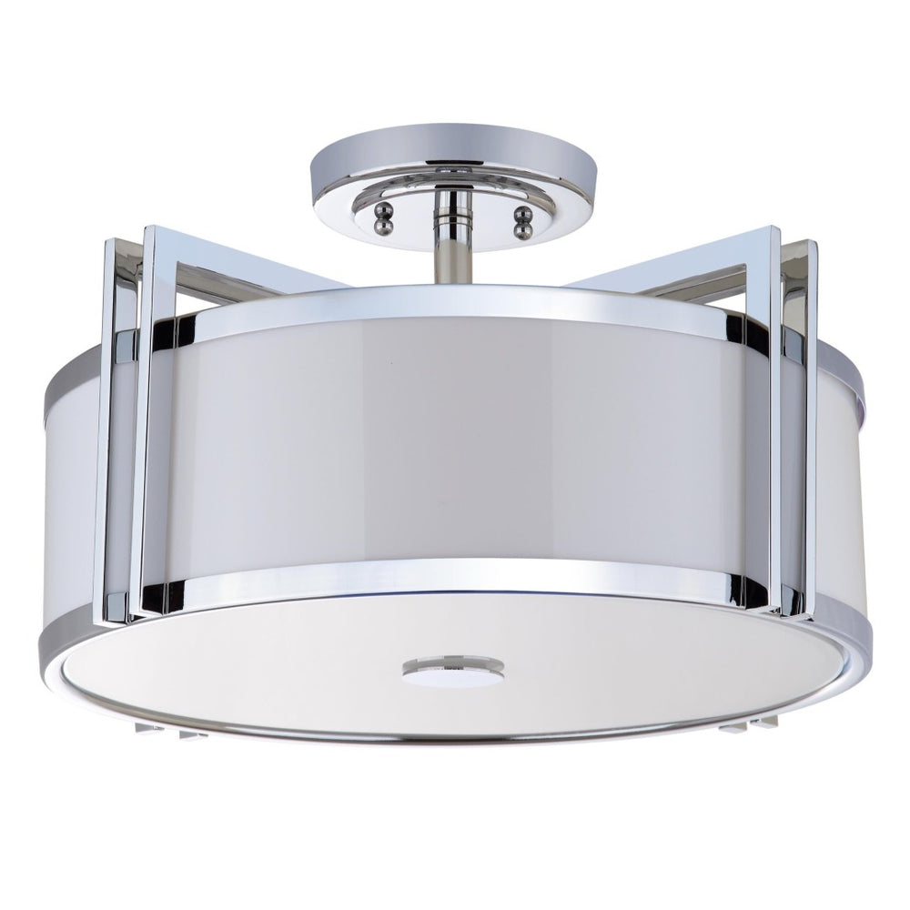 Safavieh ORB Drum Ceiling Light – Modern Elegance with Ambient Illumination for Any Stylish Home Space Chrome LIT4186B