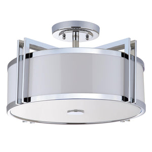 Safavieh ORB Drum Ceiling Light – Modern Elegance with Ambient Illumination for Any Stylish Home Space Chrome LIT4186B