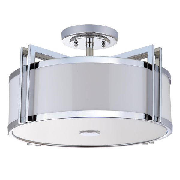Safavieh ORB Drum Ceiling Light – Modern Elegance with Ambient Illumination for Any Stylish Home Space Chrome LIT4186B