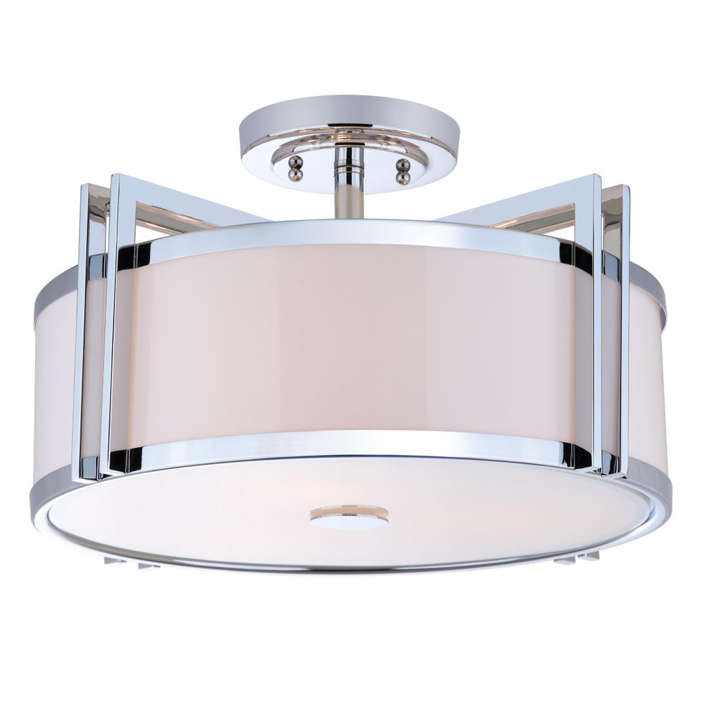 Safavieh ORB Drum Ceiling Light – Modern Elegance with Ambient Illumination for Any Stylish Home Space Chrome LIT4186B