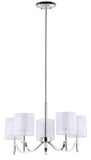 Safavieh Mika 5 Light Chrome 26.4 Inch Dia Adjustable Chandelier Chrome LIT4187A