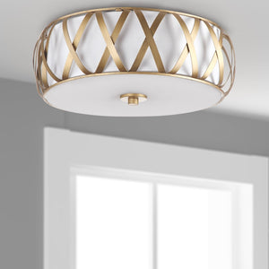 Safavieh CHARING Cross Ceiling Light - Modern Low-Profile Fixture for Ambient Illumination in Any Room Gold LIT4191A
