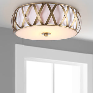 Safavieh CHARING Cross Ceiling Light - Modern Low-Profile Fixture for Ambient Illumination in Any Room Gold LIT4191A