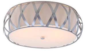 Safavieh CHARING Cross Ceiling Light - Modern Low-Profile Fixture for Ambient Illumination in Any Room Chrome LIT4191B