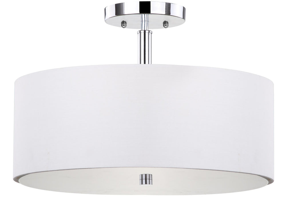 Safavieh CLARA Ceiling Light - Sleek Contemporary Flush-Mount Fixture for Elegant Interior Spaces and Lighting White / Chrome LIT4192A