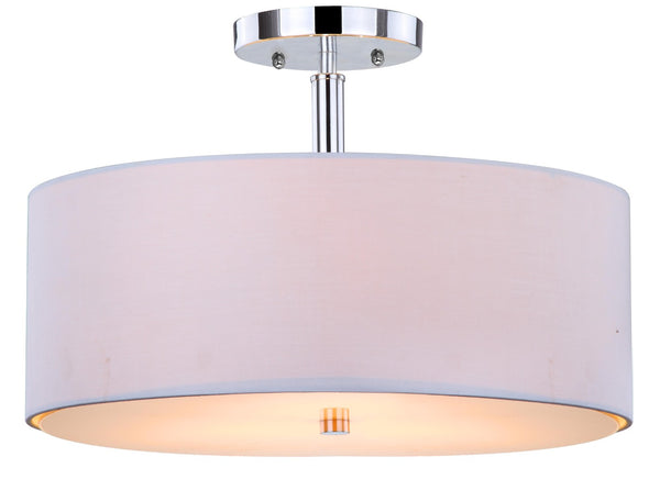 Safavieh CLARA Ceiling Light - Sleek Contemporary Flush-Mount Fixture for Elegant Interior Spaces and Lighting White / Chrome LIT4192A
