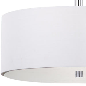 Safavieh CLARA Ceiling Light - Sleek Contemporary Flush-Mount Fixture for Elegant Interior Spaces and Lighting White / Chrome LIT4192A