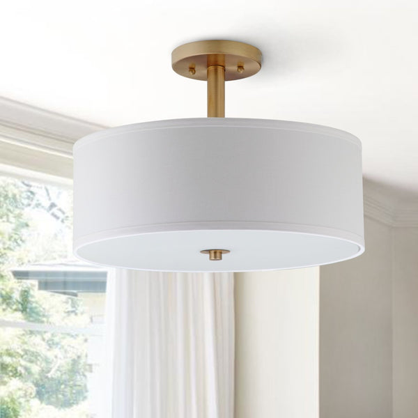 Safavieh CLARA Ceiling Light - Sleek Contemporary Flush-Mount Fixture for Elegant Interior Spaces and Lighting Gold LIT4192B