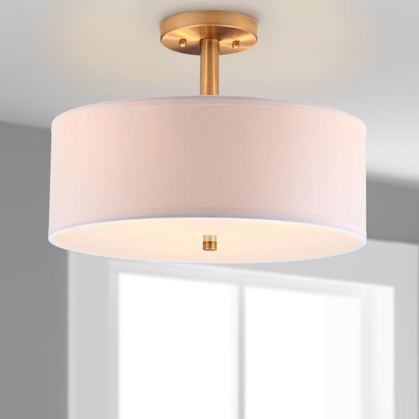 Safavieh CLARA Ceiling Light - Sleek Contemporary Flush-Mount Fixture for Elegant Interior Spaces and Lighting Gold LIT4192B