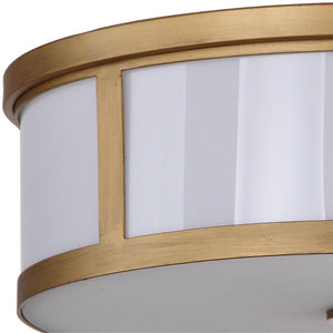 Safavieh AVERY Drum Ceiling Light – Elegant Gold Finish, Modern Design, Ambient Illumination for Any Room LIT4195A