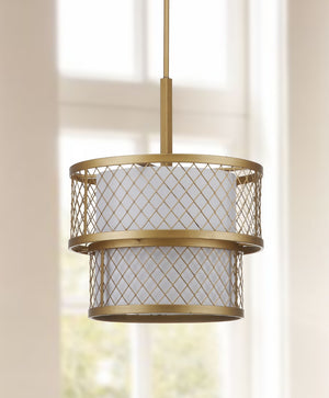 Safavieh EVIE Mesh Pendant Light - Adjustable Gold Fixture for Dining & Living Spaces, Modern Style & Warmth LIT4200A