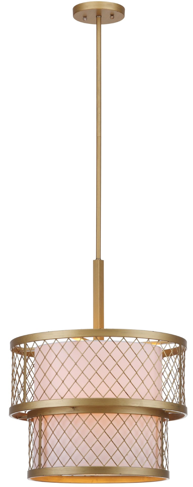 Safavieh EVIE Mesh Pendant Light - Adjustable Gold Fixture for Dining & Living Spaces, Modern Style & Warmth LIT4200A