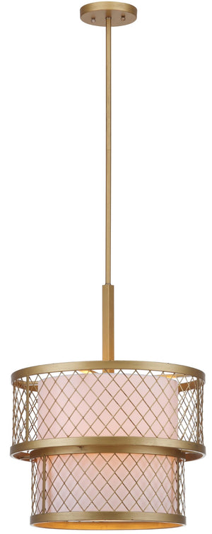 Safavieh EVIE Mesh Pendant Light - Adjustable Gold Fixture for Dining & Living Spaces, Modern Style & Warmth LIT4200A
