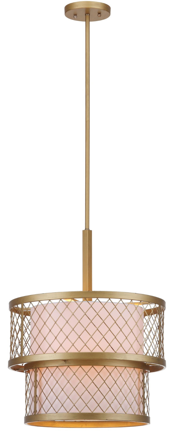 Safavieh EVIE Mesh Pendant Light - Adjustable Gold Fixture for Dining & Living Spaces, Modern Style & Warmth LIT4200A