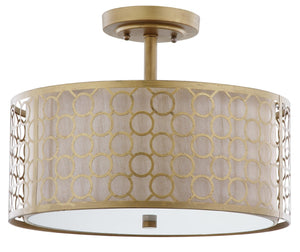 Safavieh GIOTTA Ceiling Light - Elegant Bronze Flush Mount Fixture with Sculpted Steel Design for Any Room LIT4202A