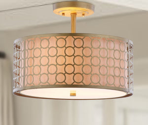 Safavieh GIOTTA Ceiling Light - Elegant Bronze Flush Mount Fixture with Sculpted Steel Design for Any Room LIT4202A