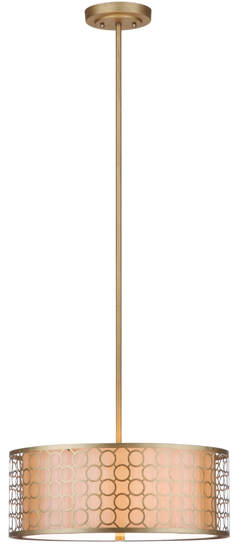 Safavieh GIOTTA Drum Pendant Light - Elegant Bronze Fixture for Modern & Traditional Spaces, Adjustable Height LIT4203A