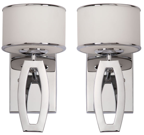 Safavieh LENORA Drum Wall Sconces - Modern Geometry Meets Classic Warmth for Timeless Home Elegance LIT4206A-SET2