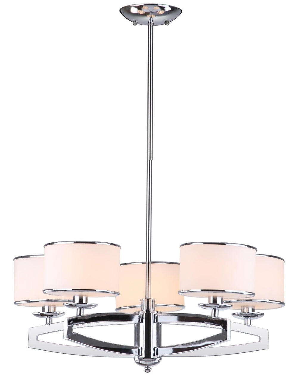 Safavieh LENORA Drum Pendant Light - Modern Minimalist Steel Fixture in Polished Silver for Elegant Illumination LIT4208A