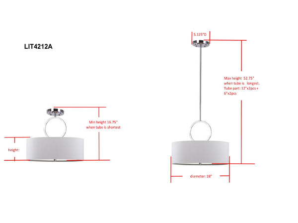 Safavieh DEBONAIR Drum Pendant Light – Sleek Silver Fixture for Modern Minimalism & Warm Ambient Glow LIT4212A