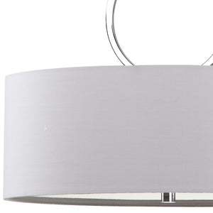 Safavieh DEBONAIR Drum Pendant Light – Sleek Silver Fixture for Modern Minimalism & Warm Ambient Glow LIT4212A
