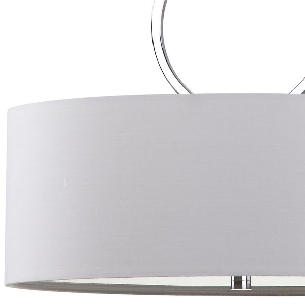 Safavieh DEBONAIR Drum Pendant Light – Sleek Silver Fixture for Modern Minimalism & Warm Ambient Glow LIT4212A