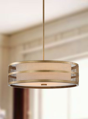 Safavieh GRETA Veil Pendant Light - Luxurious Gold Fixture with Adjustable Height for Modern Interiors LIT4229A
