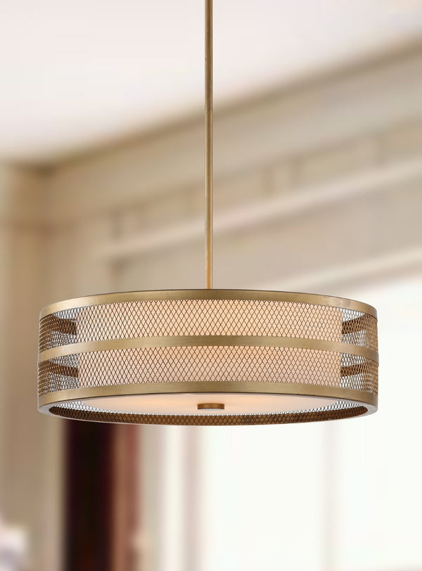 Safavieh GRETA Veil Pendant Light - Luxurious Gold Fixture with Adjustable Height for Modern Interiors LIT4229A
