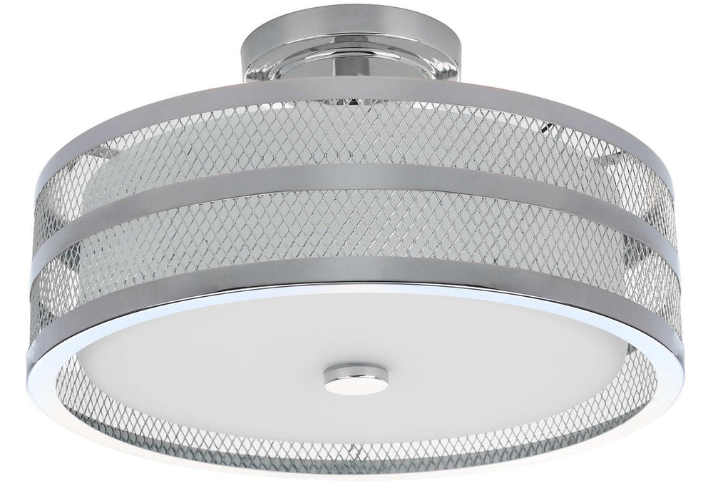 Safavieh GRETA Veil Ceiling Light in Chrome - Modern Flush-Mount Fixture for Elegant Home Illumination LIT4230B