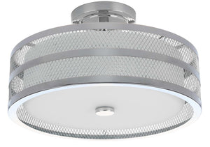 Safavieh GRETA Veil Ceiling Light in Chrome - Modern Flush-Mount Fixture for Elegant Home Illumination LIT4230B