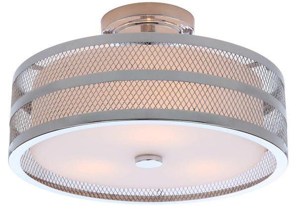 Safavieh GRETA Veil Ceiling Light in Chrome - Modern Flush-Mount Fixture for Elegant Home Illumination LIT4230B