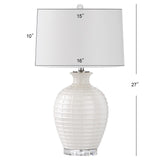 Safavieh Shultz 27 Inch H Table Lamp White LIT4251A