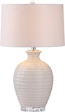 Safavieh Shultz 27 Inch H Table Lamp White LIT4251A