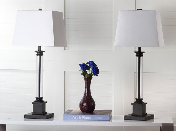 Safavieh DAVIS, Modern Acrylic and Iron Table Lamp Set of 2 for Stylish Ambient Lighting in Any Room LIT4266A-SET2