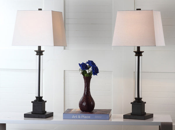Safavieh DAVIS, Modern Acrylic and Iron Table Lamp Set of 2 for Stylish Ambient Lighting in Any Room LIT4266A-SET2