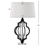 Safavieh Flint 30 Inch H Table Lamp Black/Clear LIT4270A