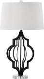 Safavieh Flint 30 Inch H Table Lamp Black/Clear LIT4270A