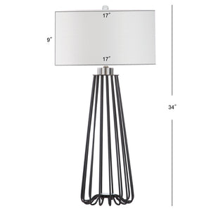 Safavieh ESTILL, Modern 34-Inch Black Iron Table Lamp Set of 2 - Stylish Minimalist Lighting for Any Room LIT4271A-SET2