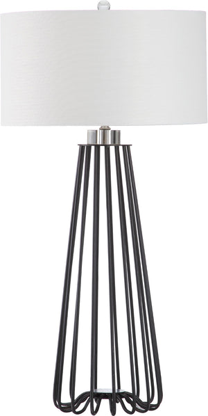 Safavieh ESTILL, Modern 34-Inch Black Iron Table Lamp Set of 2 - Stylish Minimalist Lighting for Any Room LIT4271A-SET2