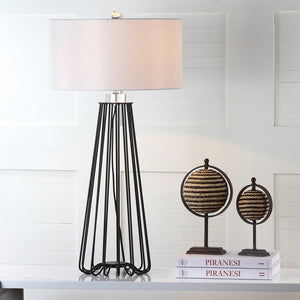 Safavieh ESTILL, Modern 34-Inch Black Iron Table Lamp Set of 2 - Stylish Minimalist Lighting for Any Room LIT4271A-SET2