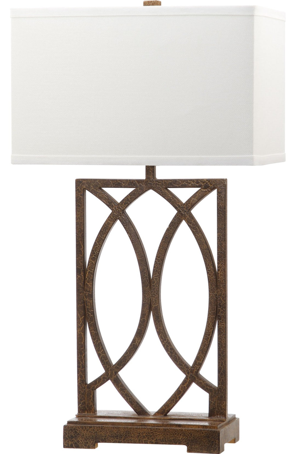 Safavieh JAGO, Elegant Antique Brown Iron Table Lamp Set of 2 - Timeless Design for Any Home Decor Style LIT4274A-SET2