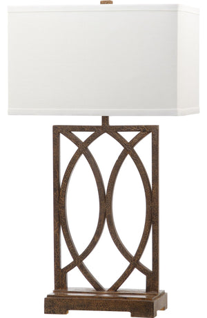 Safavieh JAGO, Elegant Antique Brown Iron Table Lamp Set of 2 - Timeless Design for Any Home Decor Style LIT4274A-SET2