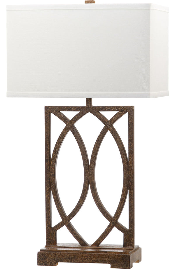 Safavieh JAGO, Elegant Antique Brown Iron Table Lamp Set of 2 - Timeless Design for Any Home Decor Style LIT4274A-SET2