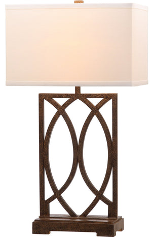 Safavieh JAGO, Elegant Antique Brown Iron Table Lamp Set of 2 - Timeless Design for Any Home Decor Style LIT4274A-SET2