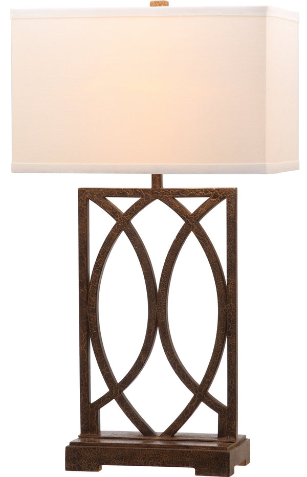Safavieh JAGO, Elegant Antique Brown Iron Table Lamp Set of 2 - Timeless Design for Any Home Decor Style LIT4274A-SET2
