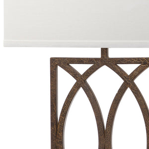 Safavieh JAGO, Elegant Antique Brown Iron Table Lamp Set of 2 - Timeless Design for Any Home Decor Style LIT4274A-SET2