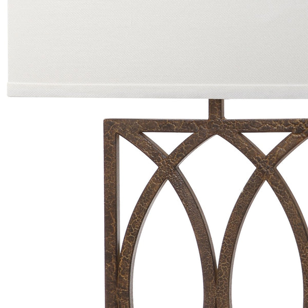 Safavieh JAGO, Elegant Antique Brown Iron Table Lamp Set of 2 - Timeless Design for Any Home Decor Style LIT4274A-SET2