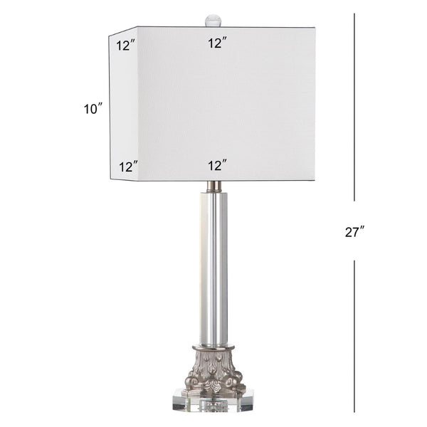 Safavieh Chena 27 Inch H Table Lamp Clear/Silver LIT4283A